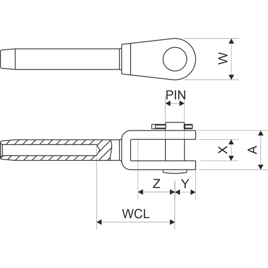 TERMINAL FORK WIRE Ø5 ASSY