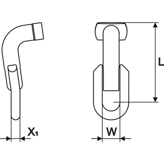 HORQUILLA ARTICULADA EN T/CÁNCAMO PARA BURDAS DE CABO TOGGLE Ø4 T/EYE 174-137 TOGGLE ø4 T/EYE
